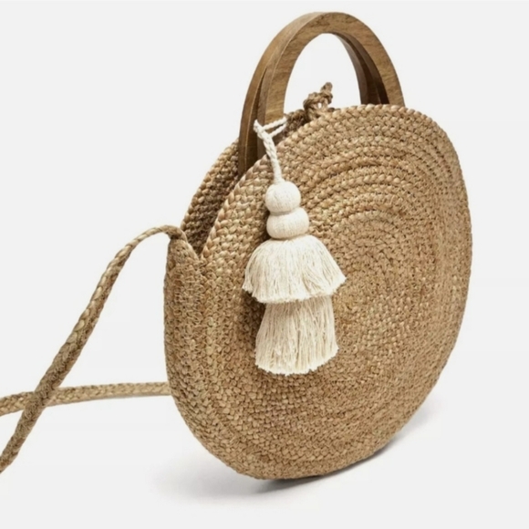 Zara Handbags - Zara Natural Jute Bag
